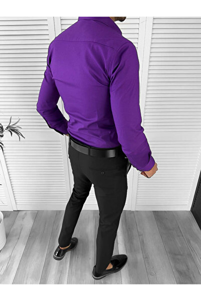 dehaine Men's shirt, elegant, purple, 12991