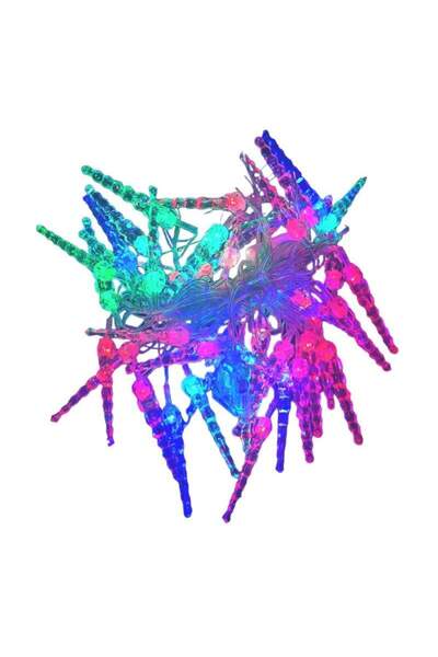 SIKS Ghirlandă luminoasă colorată, 6 m, sârmă transparentă LED tip țurțurț, 4...