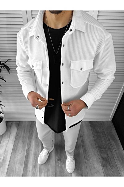 dehaine Men's shirt, casual, white, 13041