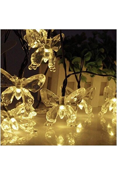 SIKS Strânge luminoasă de grădină cu energie solară, tip fluture, 50 LED-uri,...