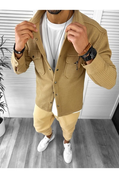 dehaine Men's shirt, casual, brown, 12915