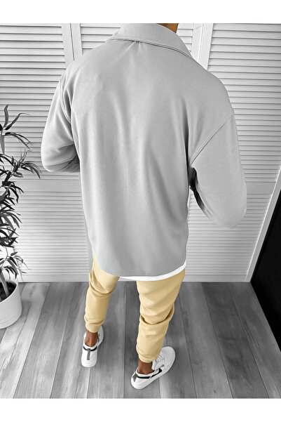 dehaine Men's shirt, casual, gray, 12910