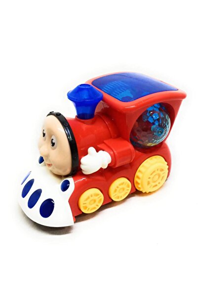 Picodino Trenulet muzical cu lumini si functie bump and go, rosu, 3+