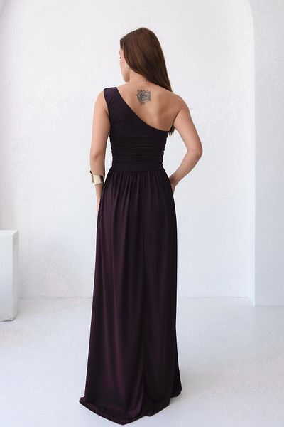 STANVİA One Shoulder Draped Maxi Dress Purple