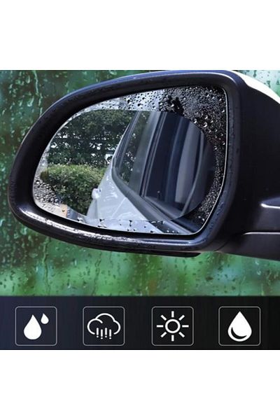 ForWhat 10X10Cm Vehicle Rearview Mirror Rain Slides Auto Windshield Prevent Fog Film Set for Bureau Home Office Car