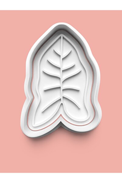 AKTASTORE قالب كوكيز على شكل ورقة الشجر وقالب عجينة السكر 0662-7