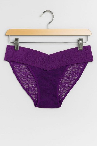 enmodaiçgiyim Purple Lace Luxury Women's Slip Panties