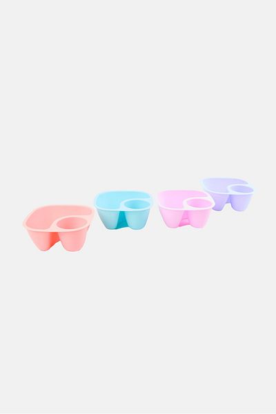 Alta 4 Pieces Divided Snack And Dip Bowls, Multicolor