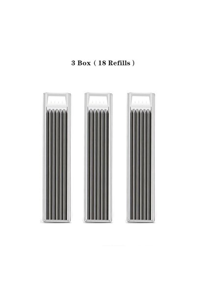 Choice مجموعة أقلام رصاص نجار صلبة قابلة لإعادة التعبئة من 3 صناديق سوداء مع ...