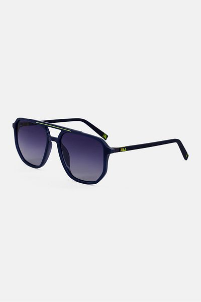 FILA Men SFI312 Square Sunglasses, Blue