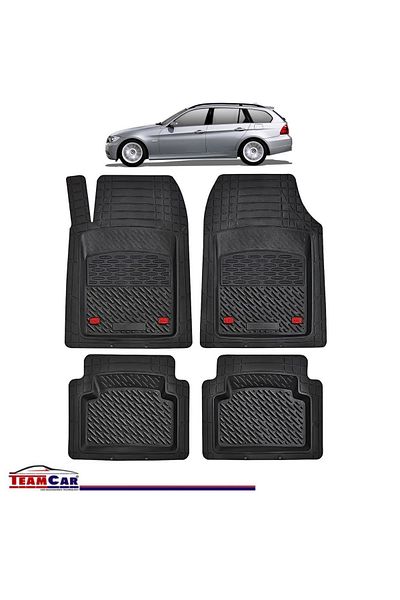 TEAMCAR ® Car Mats Tray Type Compatible with BMW 3 Series E91 Touring, Estate (2005–2012)