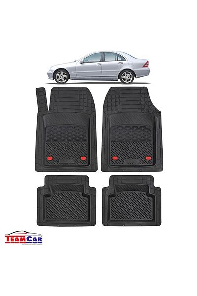 TEAMCAR ® Car Mats Tray Type Compatible Mercedes-Benz C-Class W203 Sedan (2000–2007)