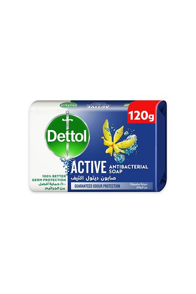 Dettol Active Anti-Bacterial Bar Soap Sea Minerals Fragrance 120 g