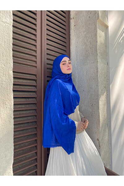 MENESSA الخيزران كراس شال ساكس الأزرق