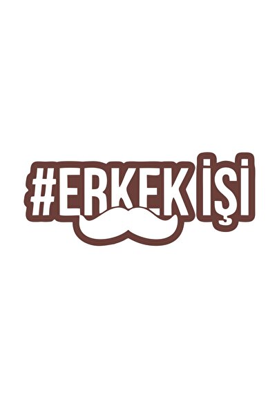 Reysa Tasarım Men's Handwork Car Sticker 17X17 cm Brown