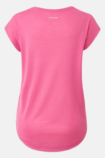 Tchibo Women Sportswear Fit Cap Sleeves Training Top, Pink