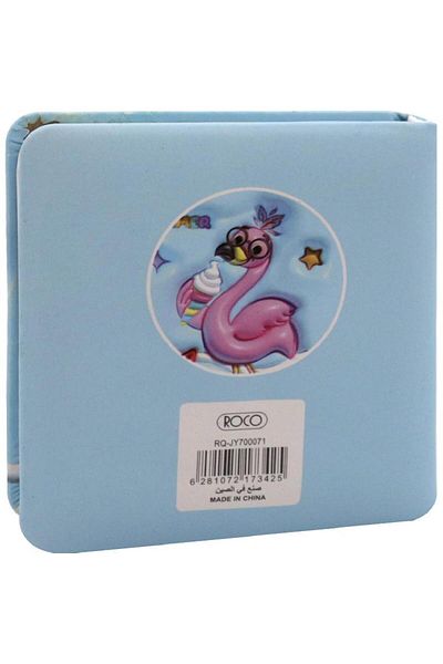 Roco Notebook Flamingo 9.5 X 10 cm 96 Sheets Single Ruled (Colored Pages)Blue
