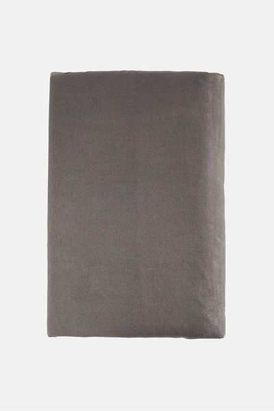 U.S. Polo Assn. 6 Pieces Full Plain Flat Sheet With Pillow Case Set, Dark Grey