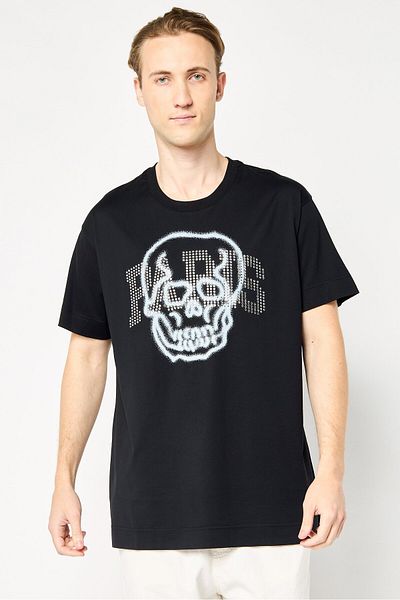 Givenchy Men Crew Neck Short Sleeves Rhinestone Oversize T-Shirt, Black