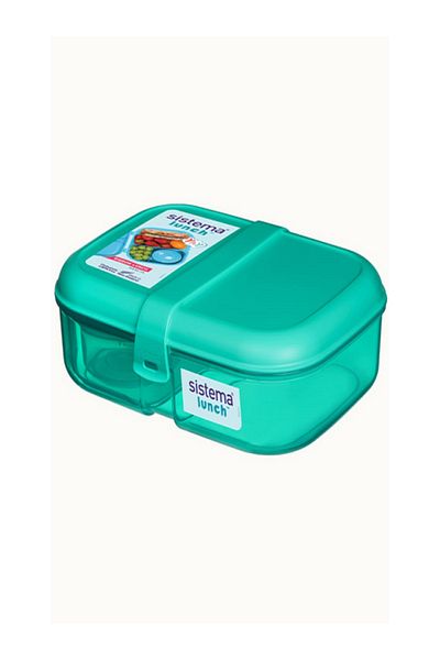 Sistema Freezer Safe BPA-Free Plastic Ribbon Lunch Box with Mini Bite