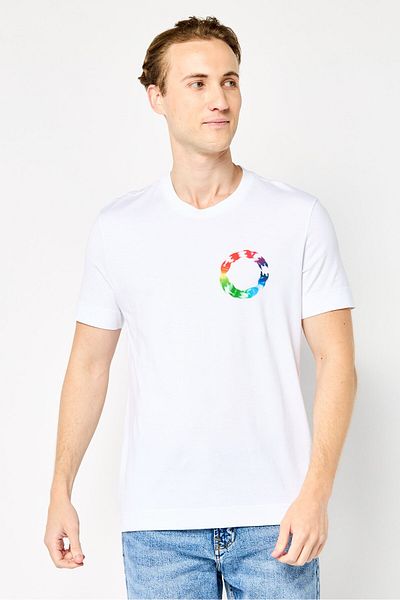 Givenchy Men Crew Neck Short Sleeve Graphic Print T-Shirt, White