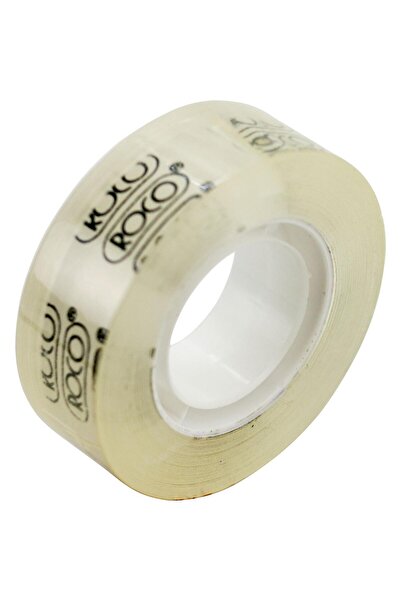 Roco شريط لاصق بلاستيكي شفاف - 18 مم × 36 ياردة للإغلاق والتغليف والاستخدام المكتبي