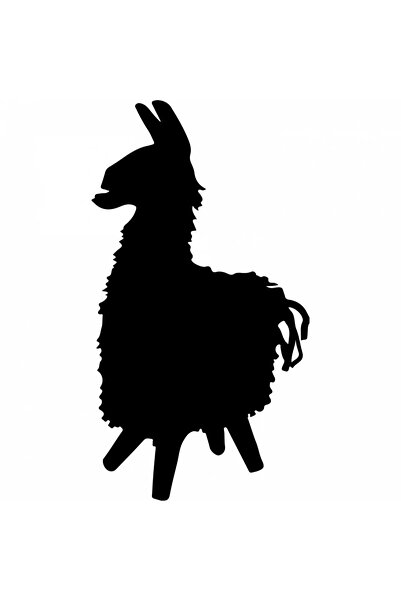 INOVATIX Set de 8 piese, autocolant Llama Fortnite negru, INOVATIX®. 6 cm