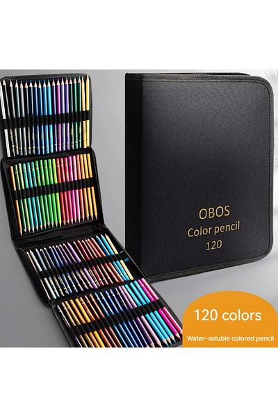Choice 120 Water colors bag 200/120/72/48 Colored Pencils Oil / Watercolor Color Pencils with Cloth Bag For
