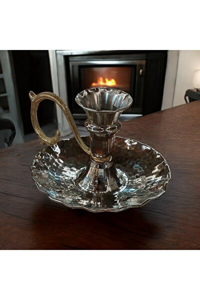 Bakır Center Bakır Şamdan Bakır Ayaklı Şamdan Bakır Ayaklı Mumluk Fırfırlı Ba...