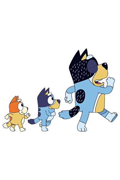 INOVATIX Set 8 piese, Sticker Bandit, Bluey, Bingo Heeler, INOVATIX®. 6 cm