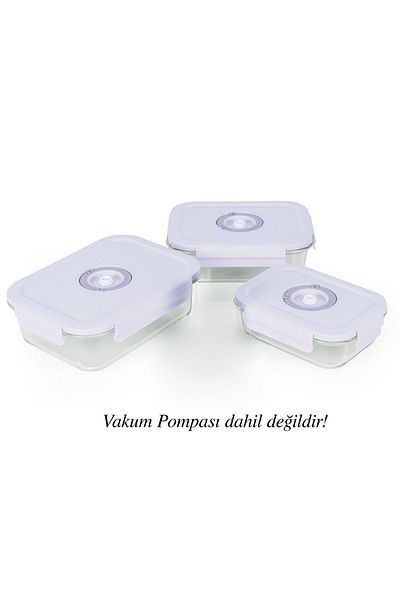 Bigatti Glass Vacuum 6 Piece Storage Container Set (Vacuum Device Not Included)