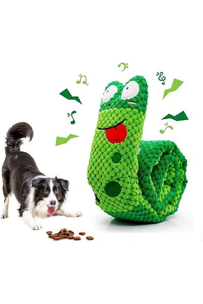 CALIYO Jucărie pentru câini, textilă, verde, 71 cm