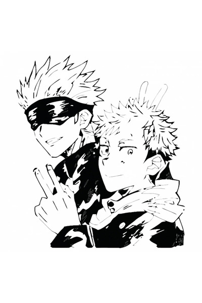 INOVATIX Set de 8 piese, autocolant Gojo și Itadori Jujutsu Kaisen, INOVATIX®. 6 cm