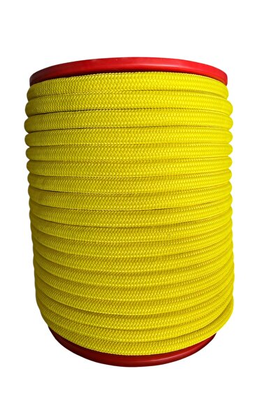 Bos Sarı - 30 mm Renkli İskota Örgü Yüzen Halat 10 Metre