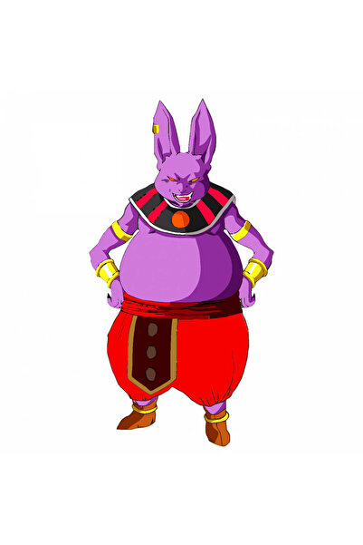 INOVATIX Set de 8 piese, autocolant Dragon Ball Champa râzând, INOVATIX®. 6 cm