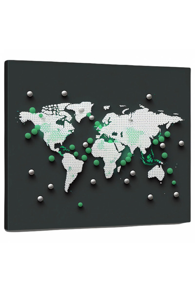 INOVATIX Set de 8 bucăți, autocolant hartă continent, INOVATIX®. 6 cm