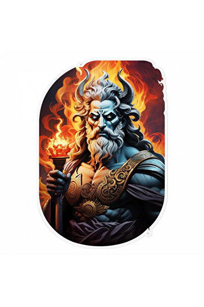 INOVATIX Σετ 8 τεμαχίων, Αυτοκόλλητο με τον Έλληνα θεό Άδη, INOVATIX®. 6 εκ.