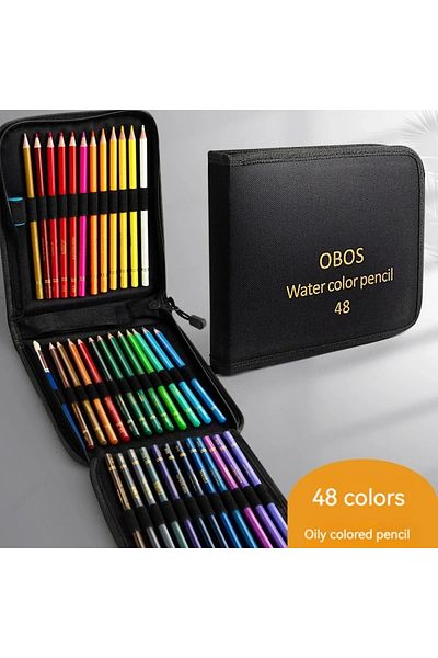 Choice 48 Oil colors bag 200/120/72/48 Colored Pencils Oil / Watercolor Color Pencils with Cloth Bag For Pr