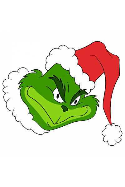 INOVATIX Set de 8 autocolante de Crăciun Grinch, INOVATIX®. 6 cm