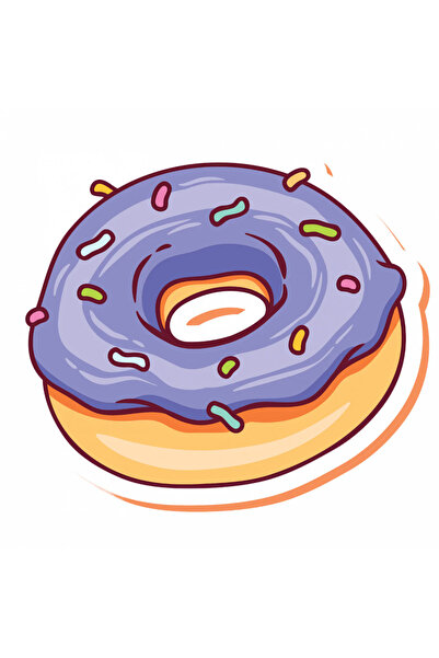 INOVATIX Set de 8 autocolante cu gogoși dulci, INOVATIX®. 6 cm