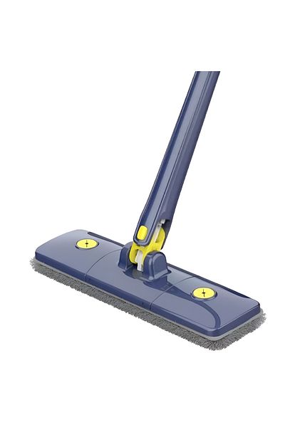 Teno Mop cu Cap Dreptunghiular Teno®, rotire 360 grade, o laveta, 123 cm, albastru/galben