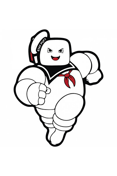 INOVATIX Set de 8 autocolante de alergare Stay Puft cu Marshmallow Man, INOVA...