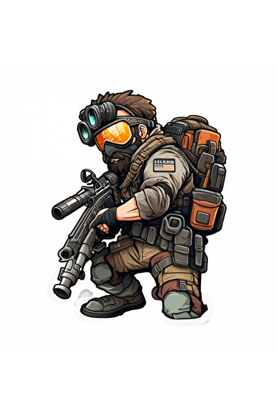 INOVATIX Set de 8 piese, Sticker Fighter cu aruncător de flăcări și ochelari,...