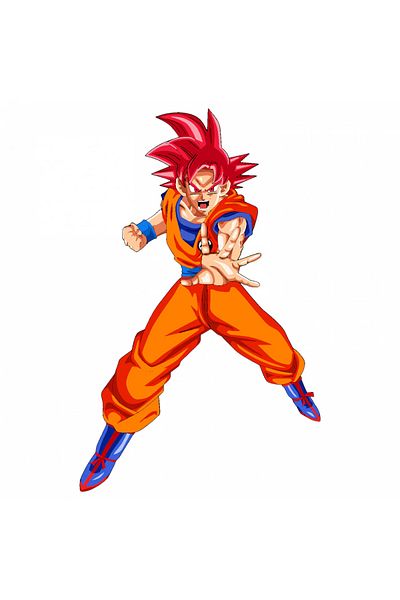 INOVATIX Set de 8 piese, autocolant Goku legendar Dragon Ball, INOVATIX®. 6 cm