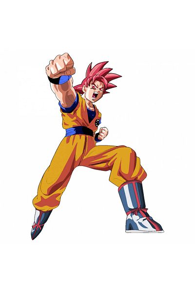 INOVATIX Set de 8 piese, autocolant Dragon Ball Goku Iron Fist, INOVATIX®. 6 cm