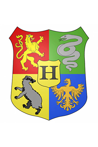 INOVATIX Set de 8 piese, autocolant cu steagul Harry Potter, INOVATIX®. 6 cm