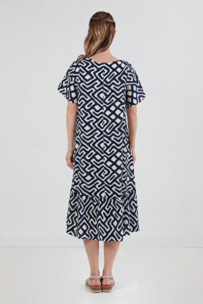 Fulla Moda Φόρεμα με μοτίβο V λαιμόκοψη