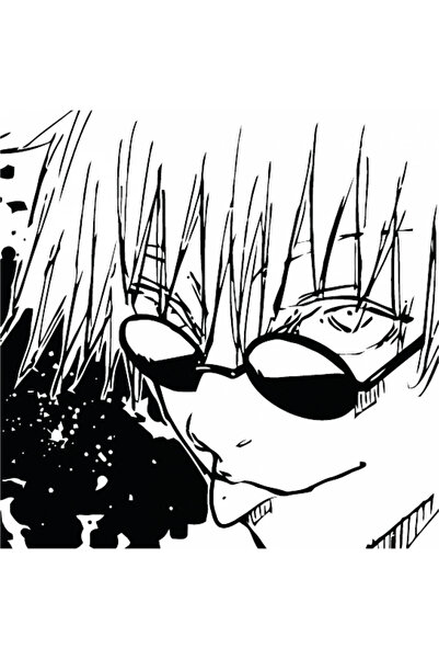 INOVATIX Set de 8 piese, autocolant Jujutsu Kaisen Satoru Gojo cu ochelari, INOVATIX®. 6 cm