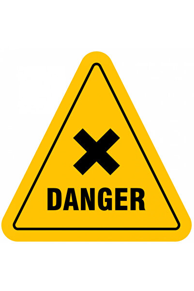 INOVATIX Set de 8 bucăți, autocolant indicator simbol de pericol, INOVATIX®. 6 cm