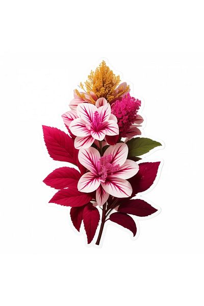 INOVATIX Set de 8 autocolante cu flori de amarant ascuțite, INOVATIX®. 6 cm